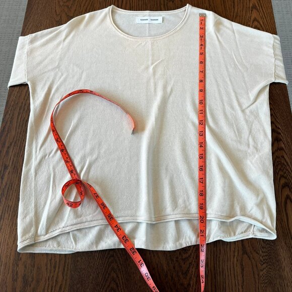 Samsoe Samsoe Kally O-Neck Cream Light Knit Long Sleeve Sweater Small - Picture 7 of 7